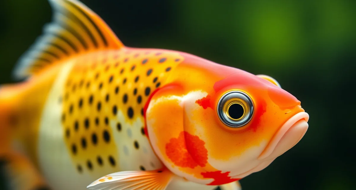 Koi fin rot bacterial infection visible on damaged fins Koi fish showing fin rot symptoms with frayed and eroded fins indicating water quality issues and bacterial infection requiring treatment.