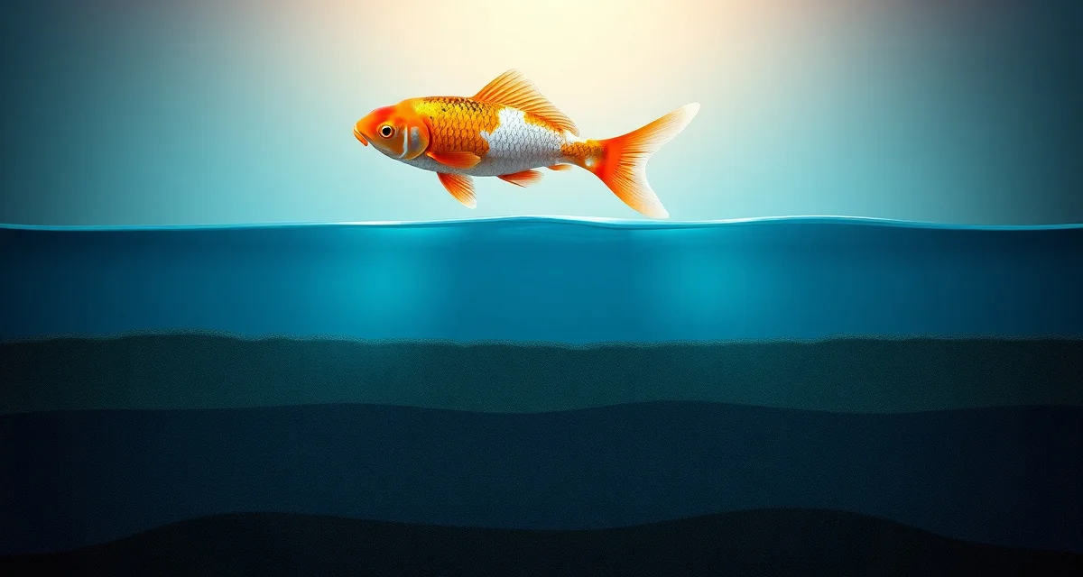 H2S sediment buildup in pond systems Cross-section diagram of koi pond showing hydrogen sulfide accumulation in bottom sediment layers with fish health indicators
