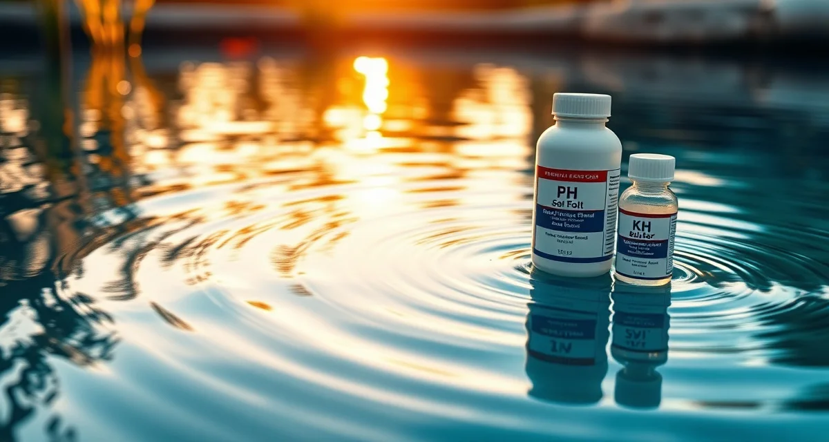 pH Buffering and KH Management for Koi Ponds Koi pond pH buffering demonstration with KH testing kit and water quality additives for maintaining stable alkalinity