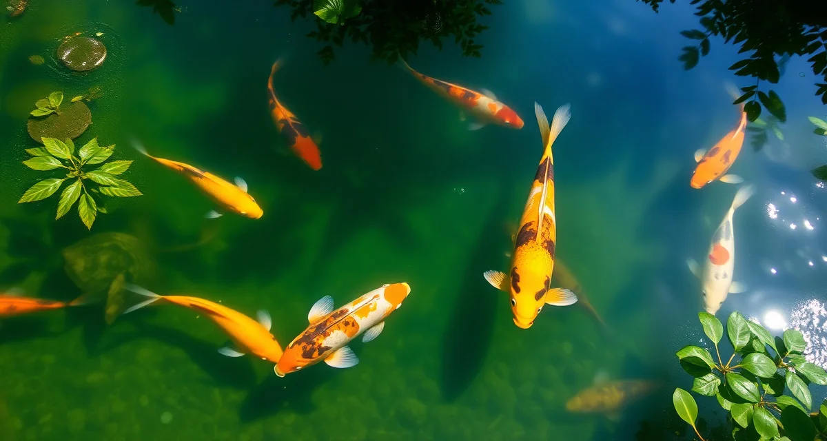 Seasonal koi pond care temperature guide Koi pond water quality management across spring, summer, autumn and winter seasons with temperature ranges and fish health monitoring.