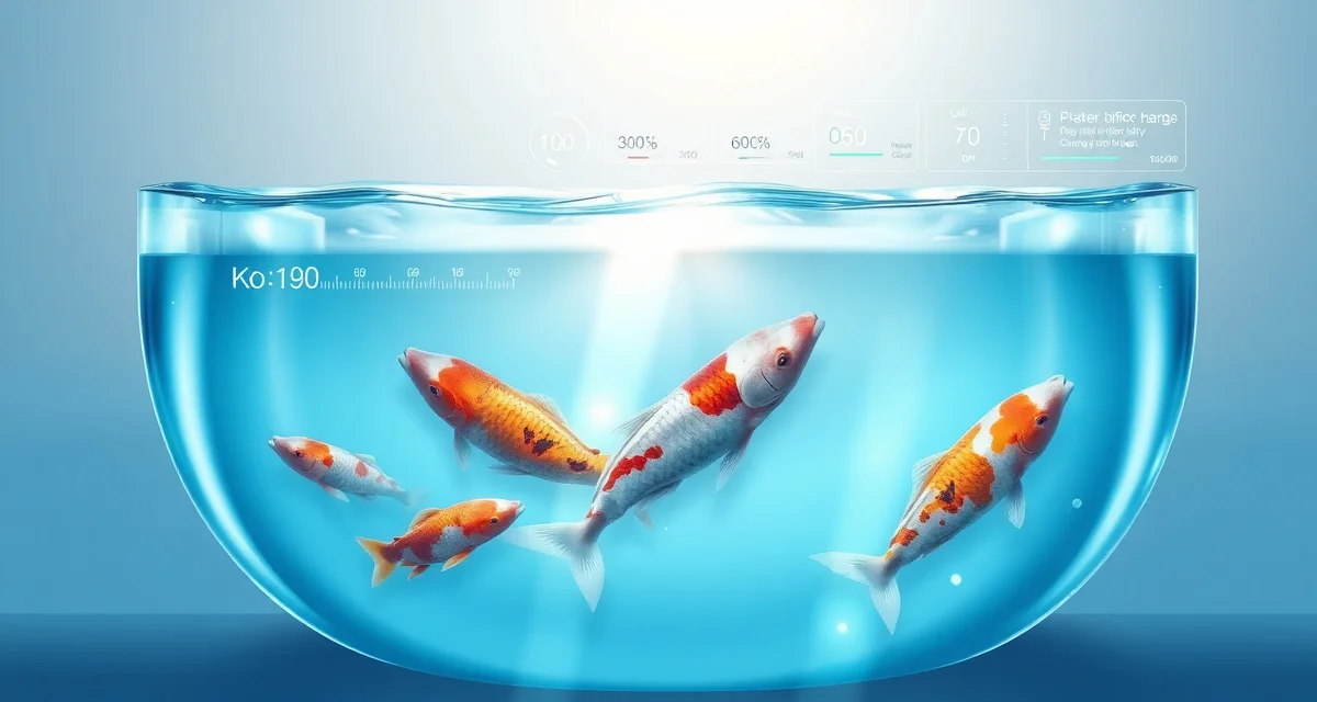 Water change impact analysis tool for koi pond management Koi pond water change impact calculator showing chemical parameter adjustments during water replacement process